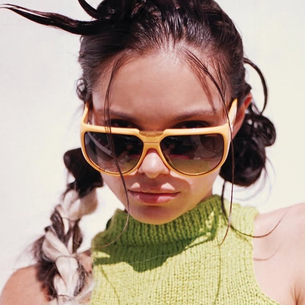 Carrera Yellow Sunglasses with Gradient Lenses